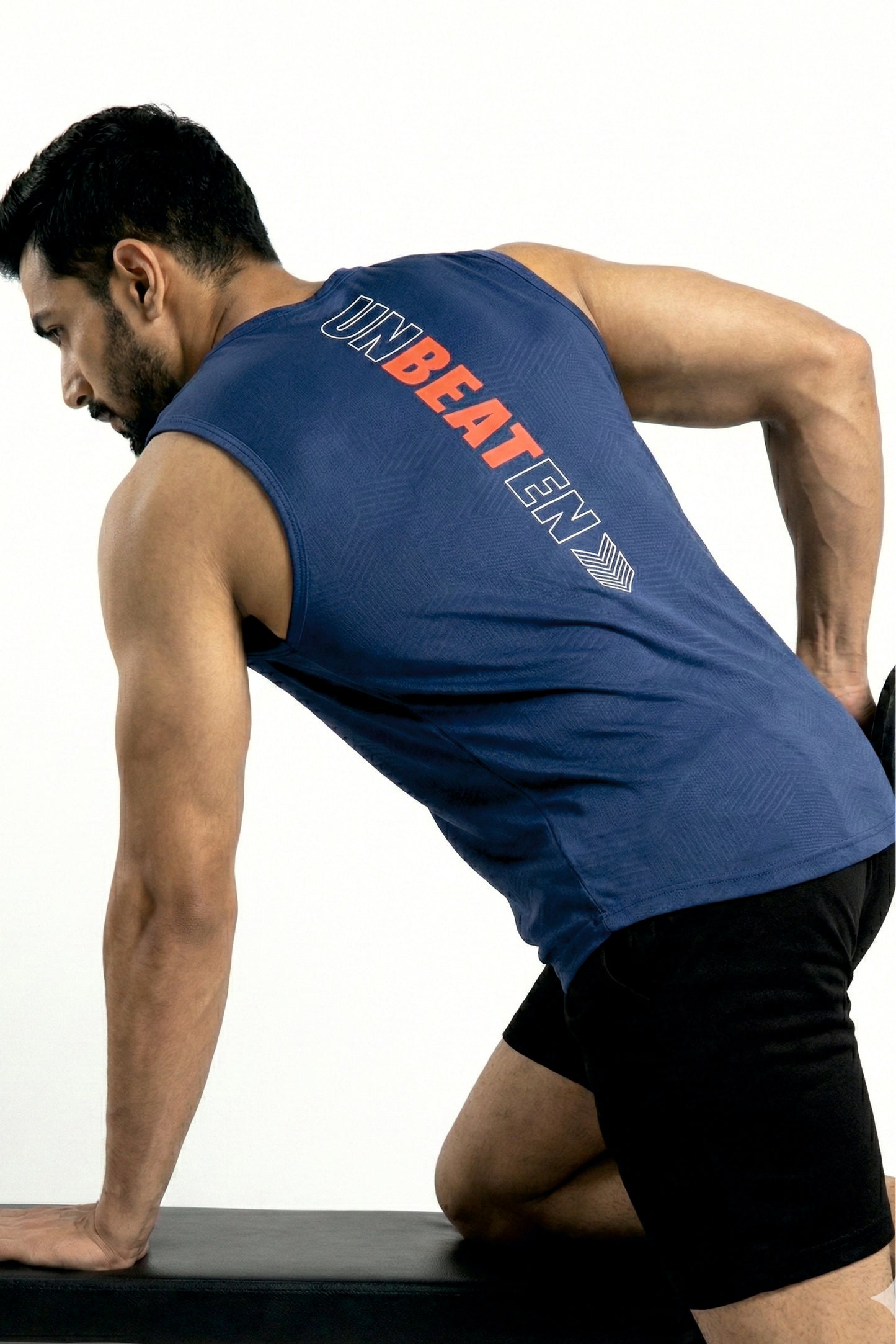 airlite navy unbeaten singlet