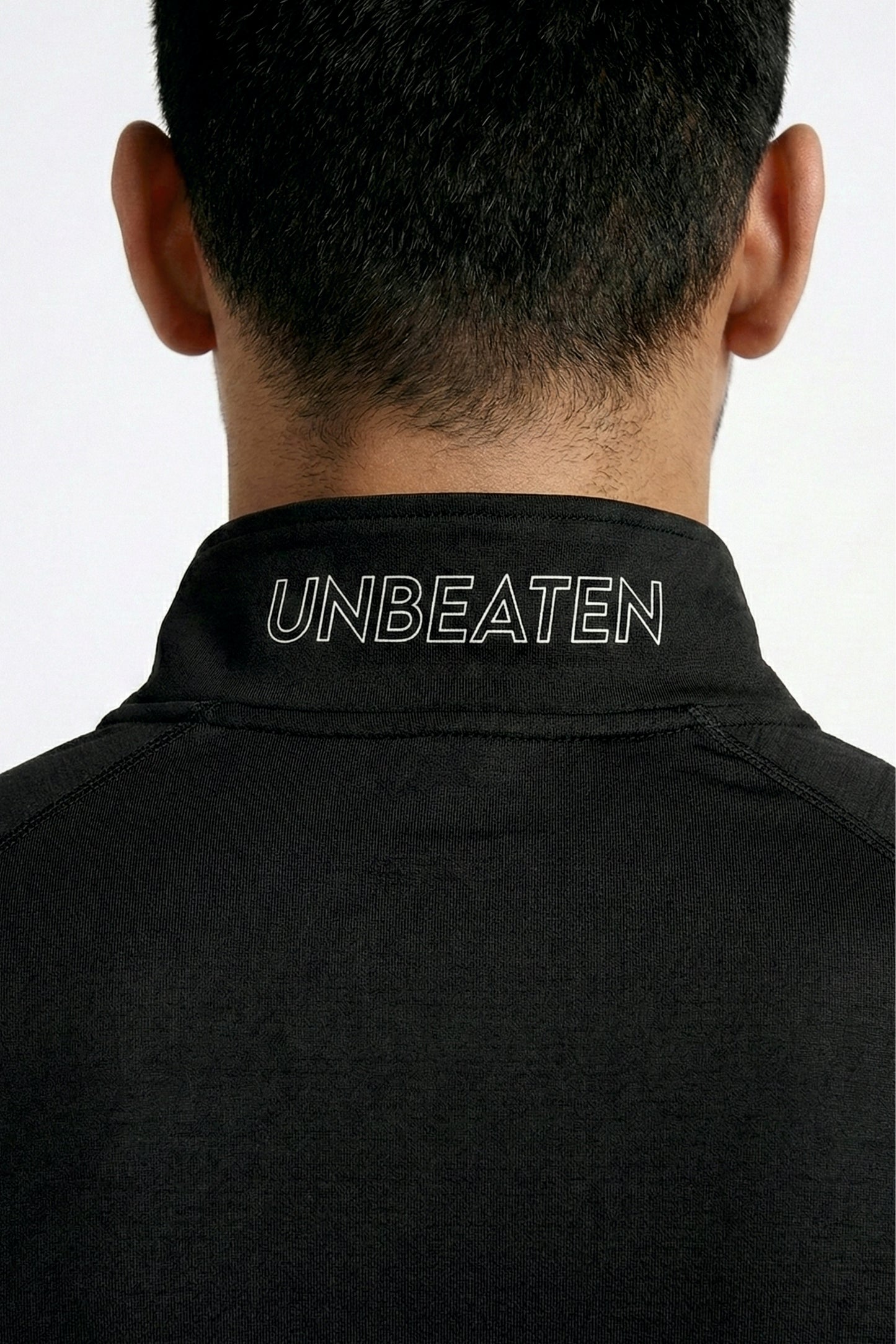 black quarter-zip raglan tshirt