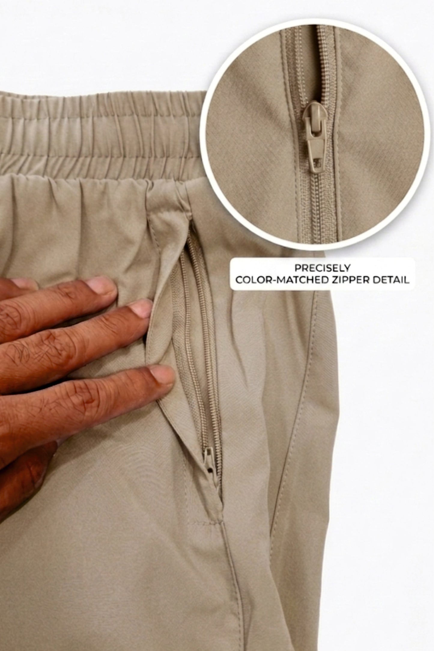velocity 5" beige shorts