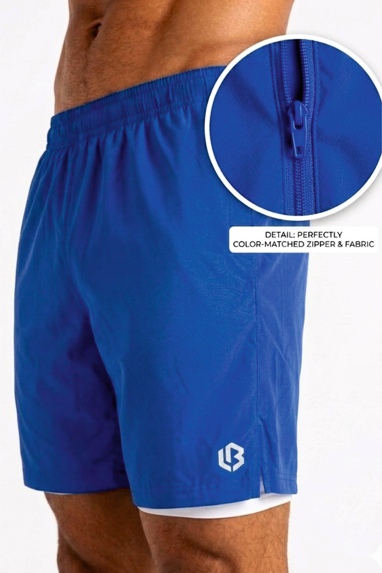 velocity 7" cobalt blue shorts (with compression)