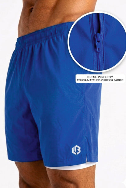 Velocity 7" Cobalt Blue Shorts (With Compression)