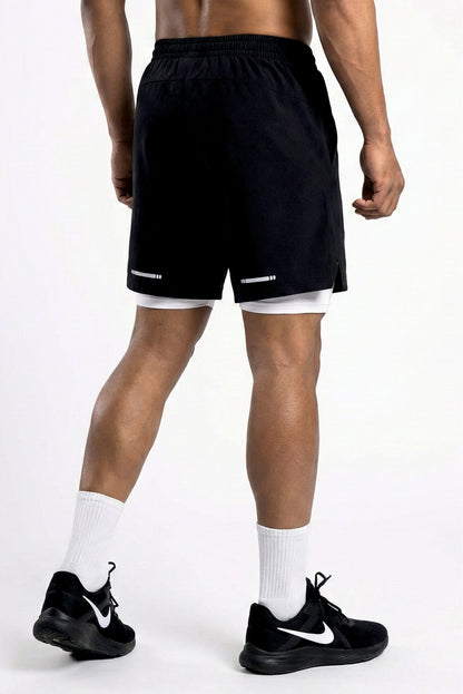 Velocity 7" Black Shorts (With Compression)