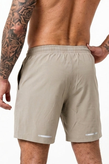 Velocity 7" Beige Shorts (With Compression)