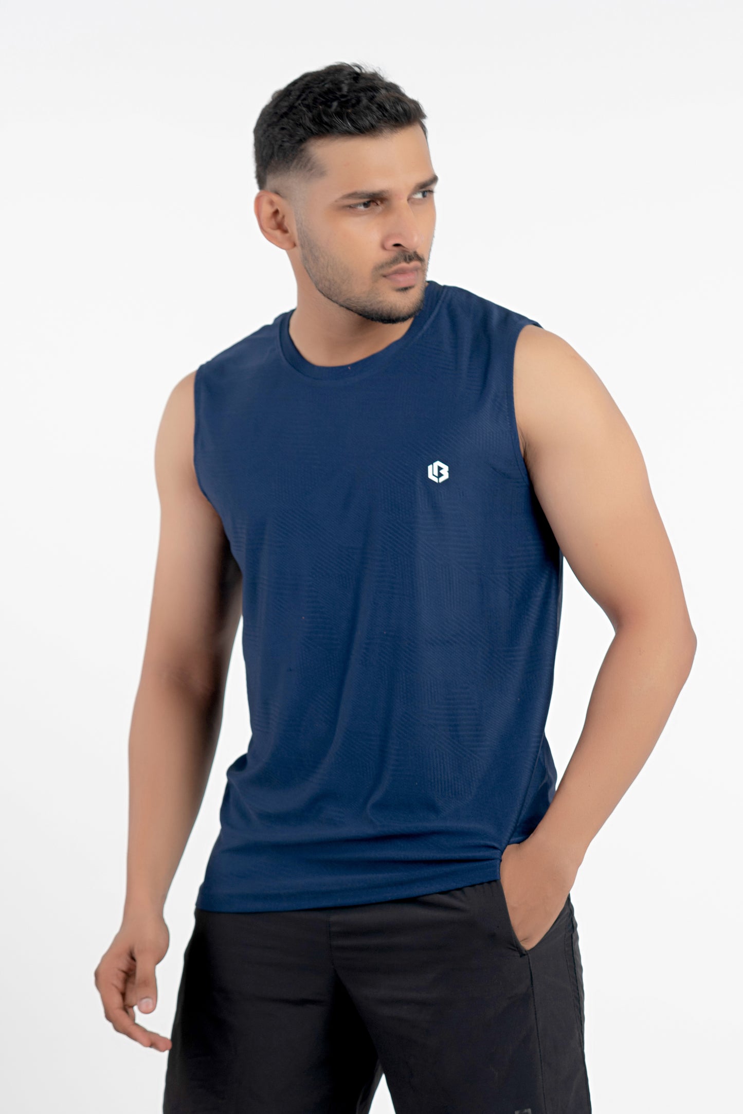 airlite navy singlet