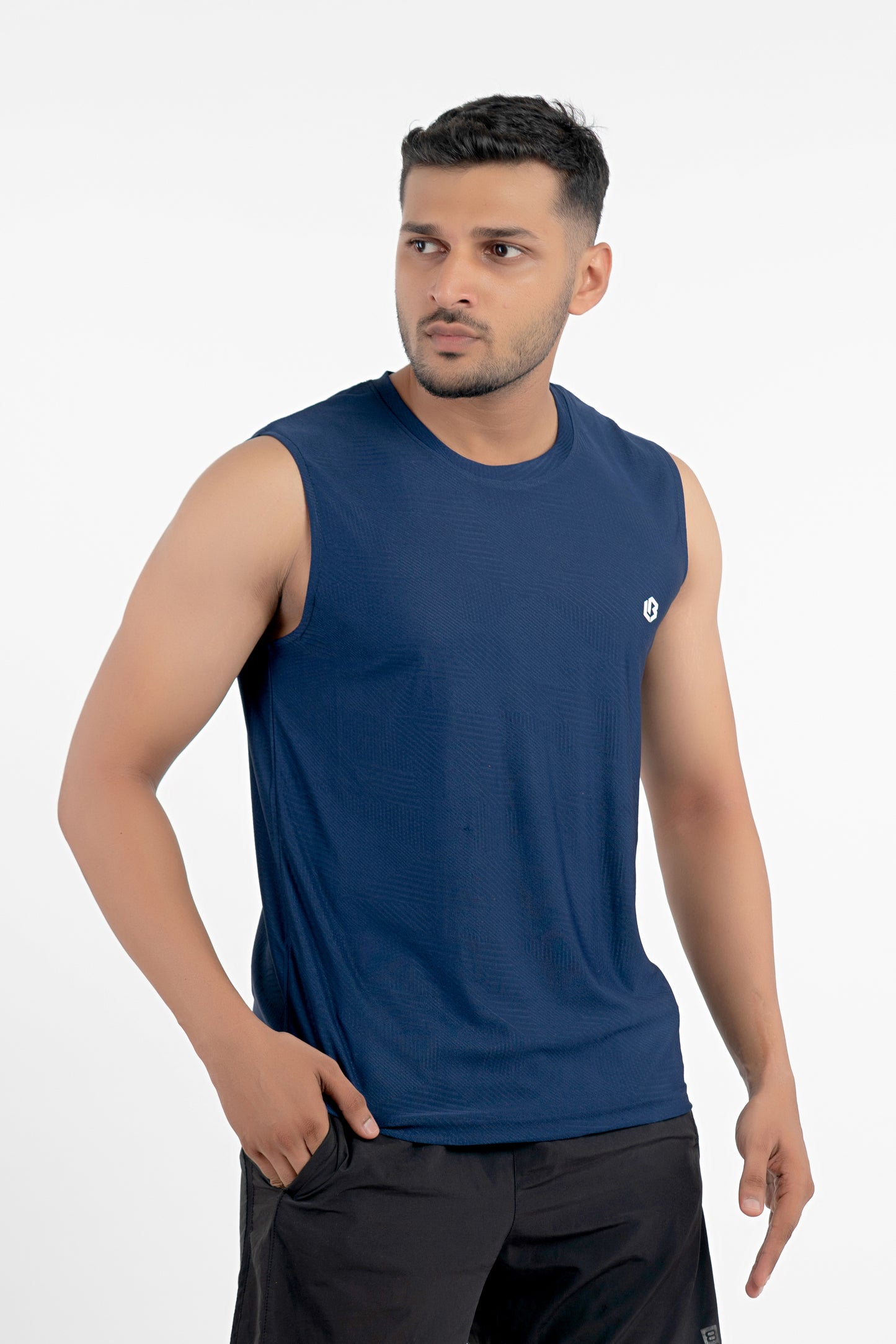 airlite navy singlet