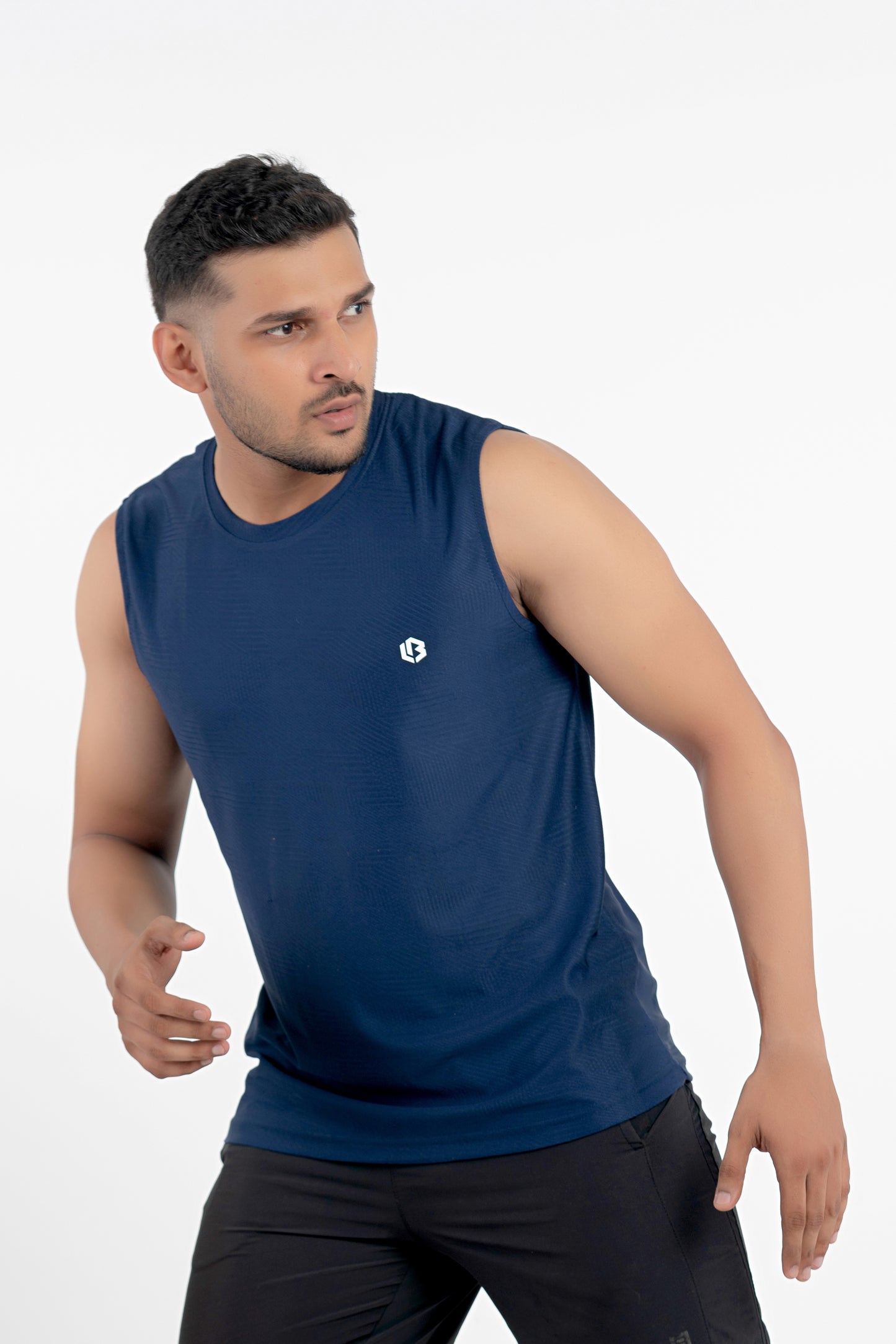 airlite navy singlet
