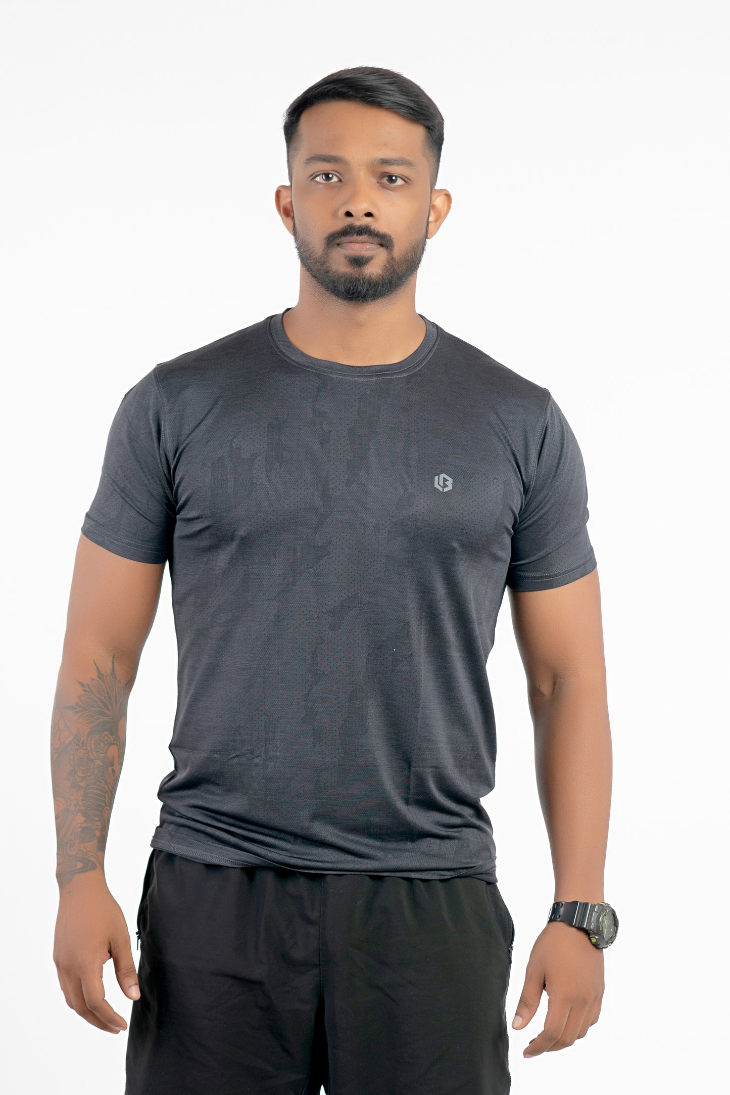 power tshirt - dark grey