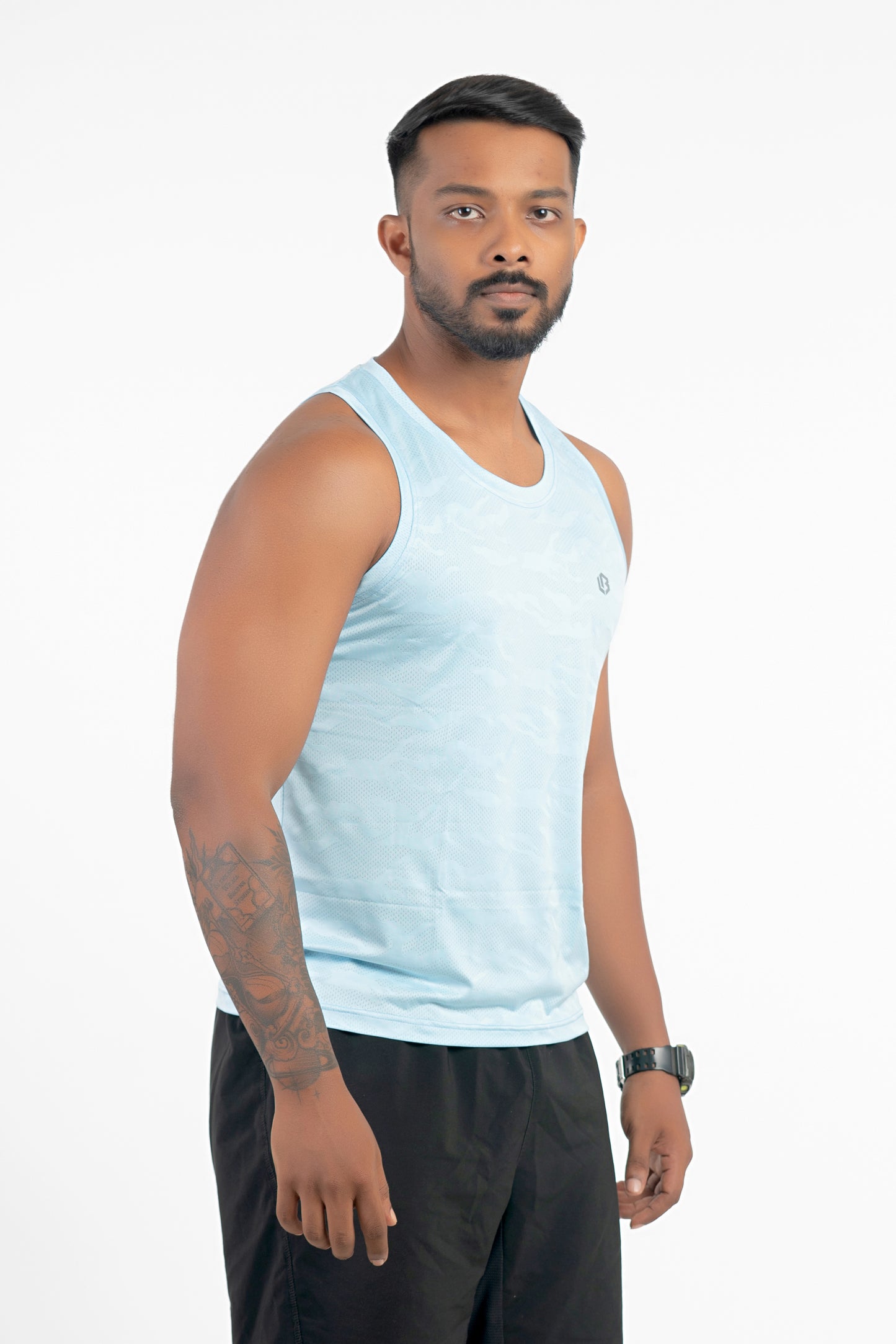 artic blue singlet