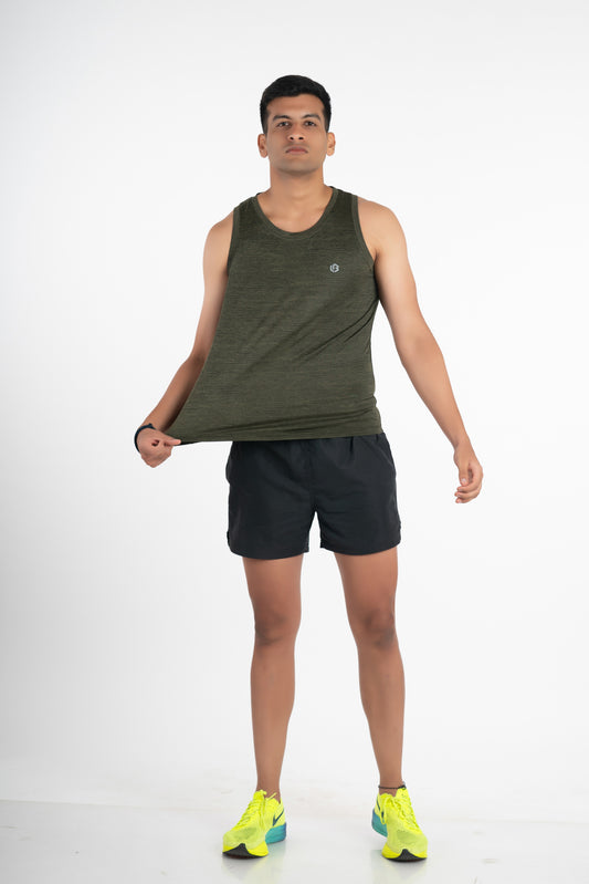 Army Green Singlet (Athletic Fit)