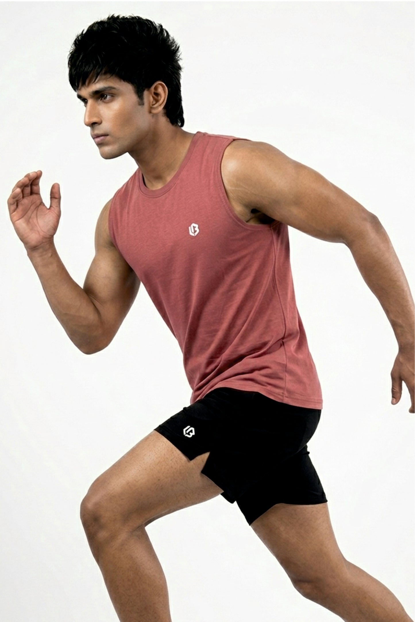 cotton sleeveless liva - cranberry