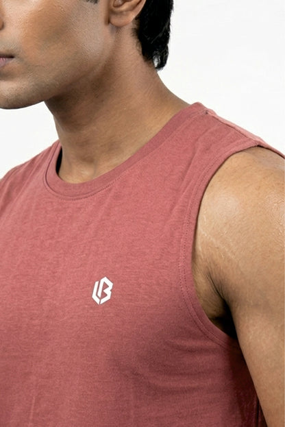 Cotton Sleeveless Liva - Cranberry