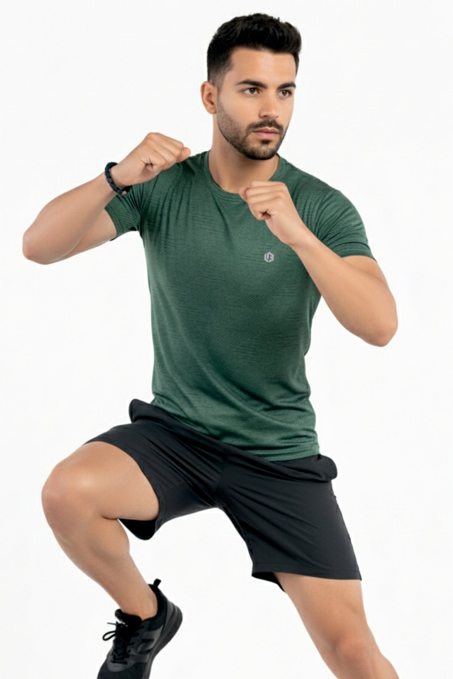 power tshirt - bottle green